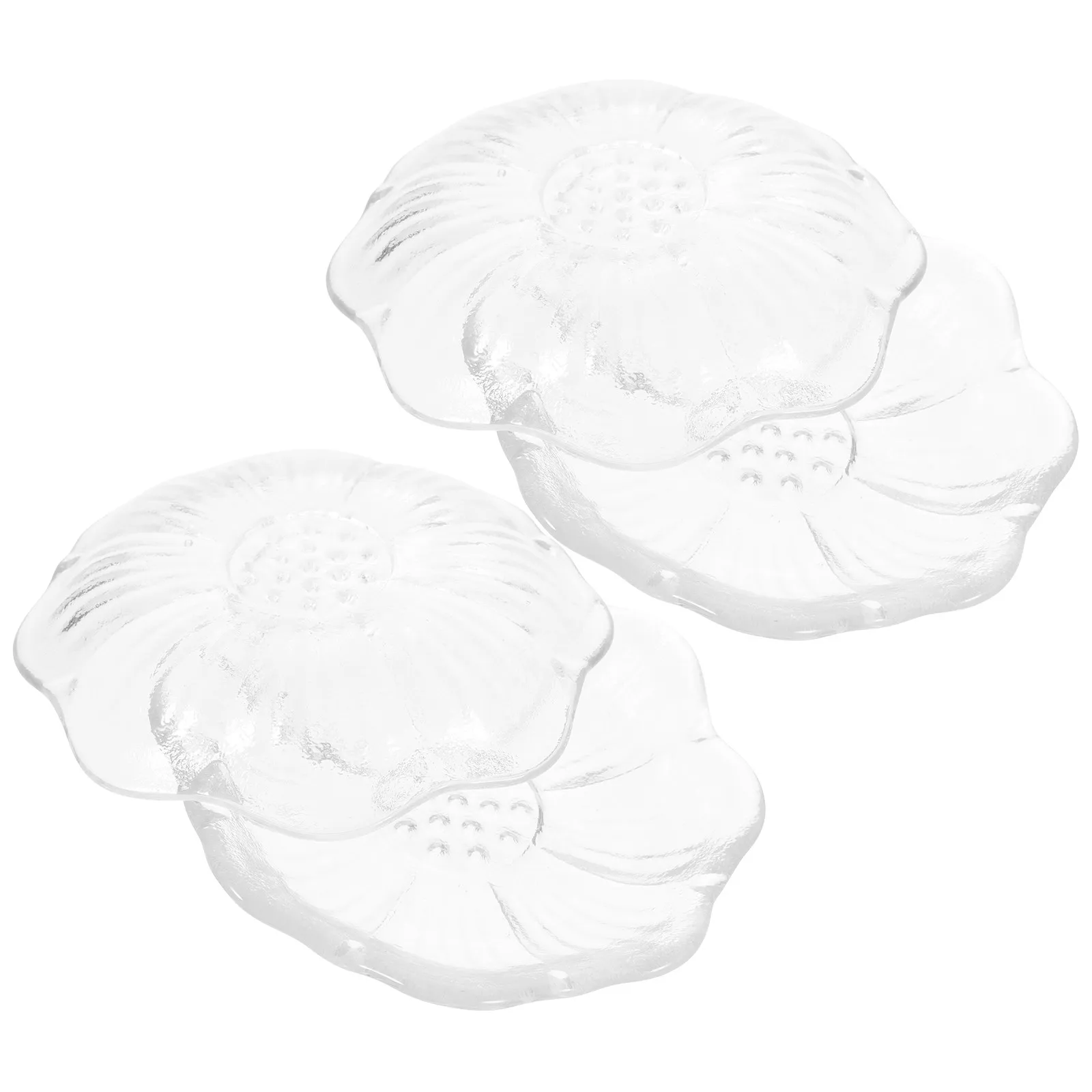 Clear Glass Tea Saucer Coasters Set – 4pcs Heat-Resistant & Scratch-Proof Cup Mats for Home, Office, Dining Table