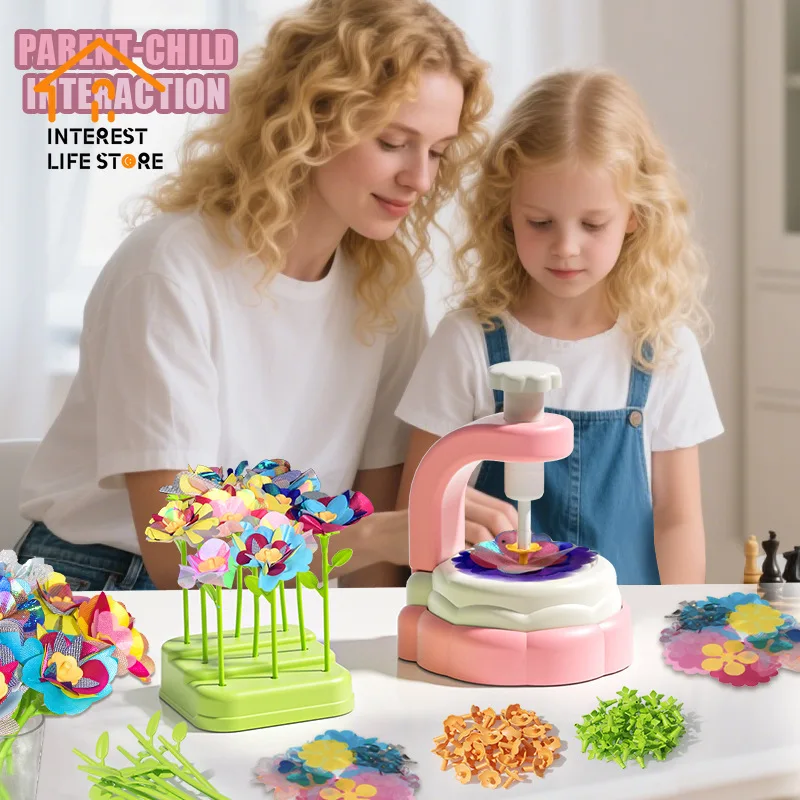 

Creative Handmade DIY Simulation Bouquet Art Creation Set Embossing Machine Puzzle Toy Set Perfect Birthday Gifts Party Supplies