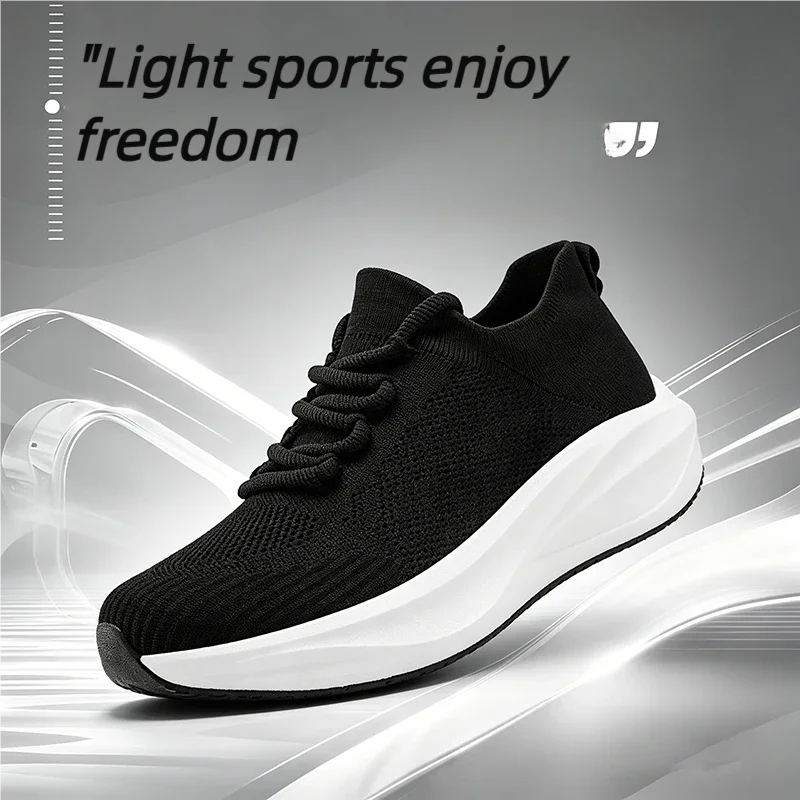High-Quality Couple's Casual Sports Shoes with Breathable Mesh, Ultra-Light Carbon Plate, Non-Slip, Shock-Absorbing, Thick-Soled