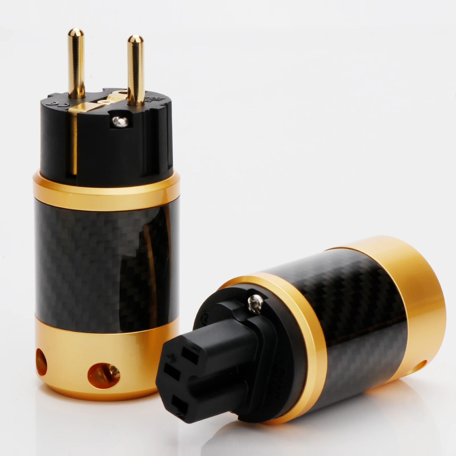 Hifi Audio DIY Stromkabel Gold Carbon Fiber Power Stecker Netz AC Power Steckdose EU/US IEC320 Standard abschirmung