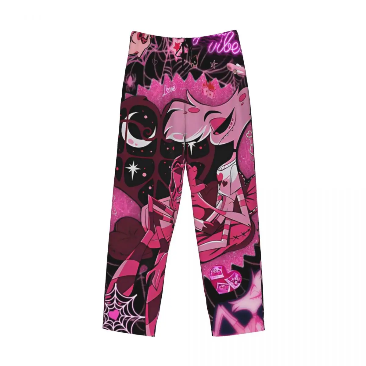 

Изготовленные на заказ пижамные штаны Angel Dust Hazbins, мужская одежда для сна, штаны для сна с карманами