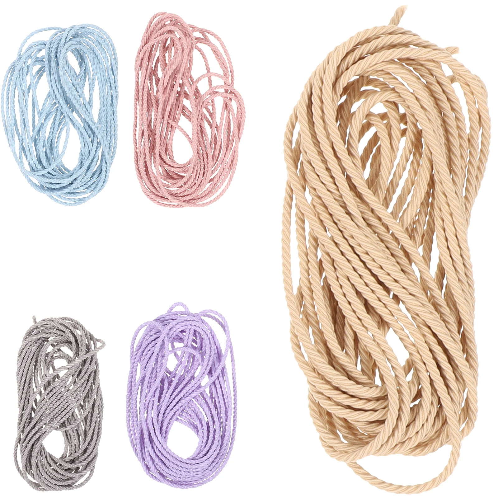 

5 Pcs Elastic Cord Hair Ties DIY Jewelry Accessories Stretchy Beading String Necklace Craft Bracelet Rope