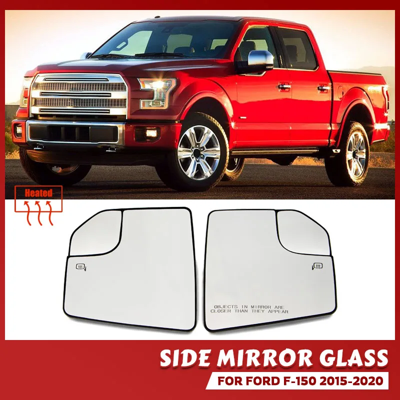 Heating Side Mirror Glass Lens Door Wing View Mirror Glass for Ford F-150 F150 XL King Ranch Platinum Raptor SuperCrew 2015-2020