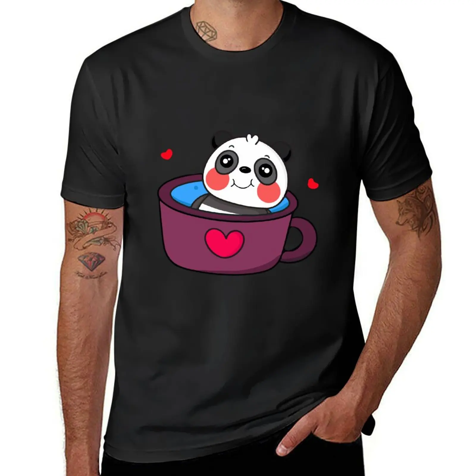 Panda relax time. T-Shirt customizeds vintage clothes Blouse summer clothes men graphic t shirts