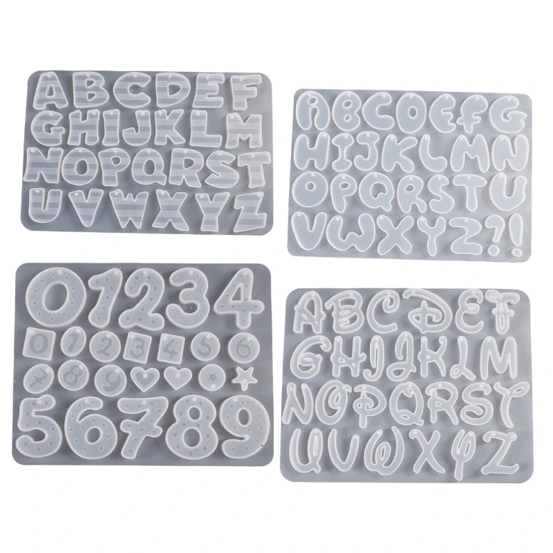 

Heat Resistant Silicone Mold for Keychain Pendant Crafting Letter/Numbers Moulds