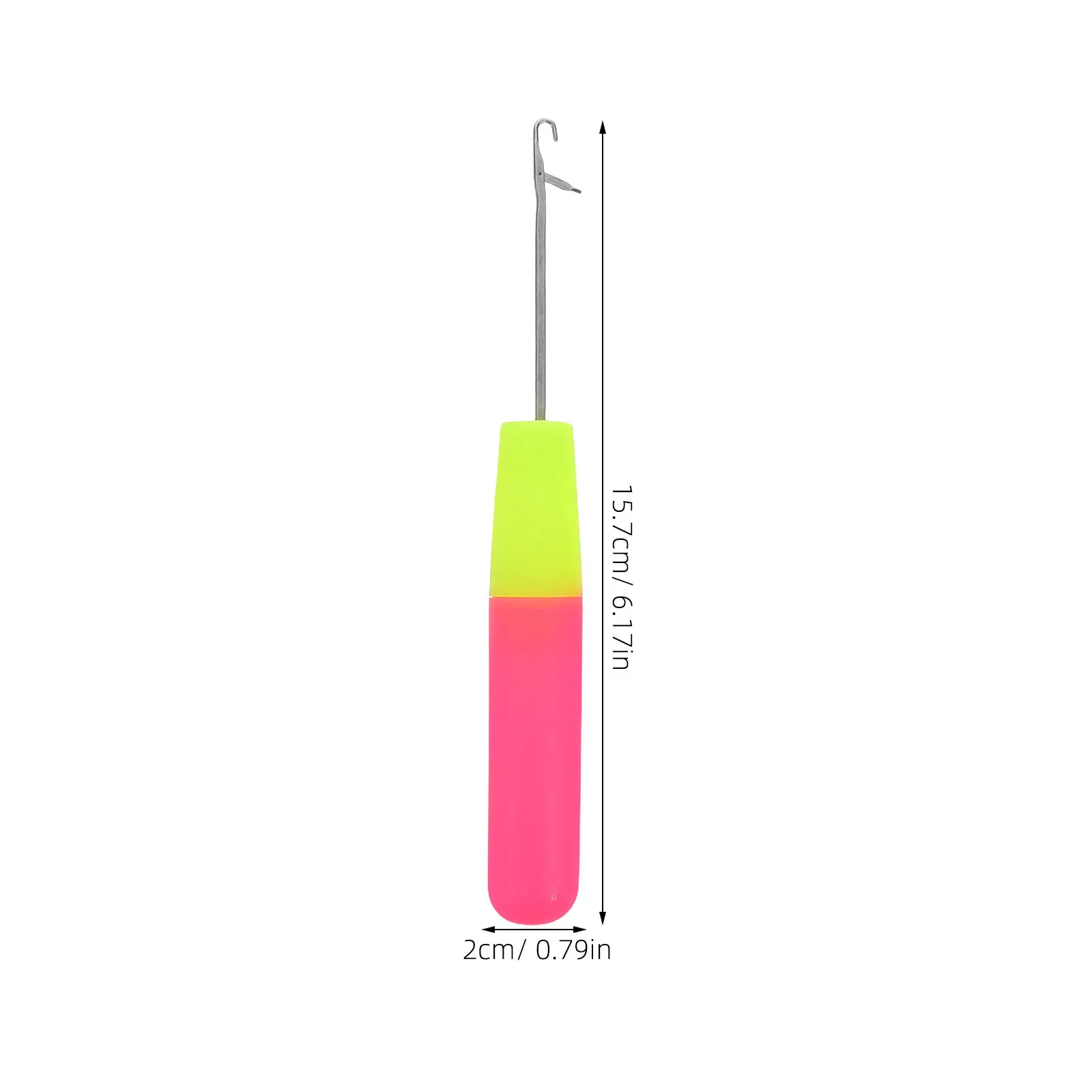 5Pcs Ergonomic Latch Hook Crochet Needle Set Pink Green for Braiding Hair Extensions Dreadlocks Latch Crochet Hooks for Micro