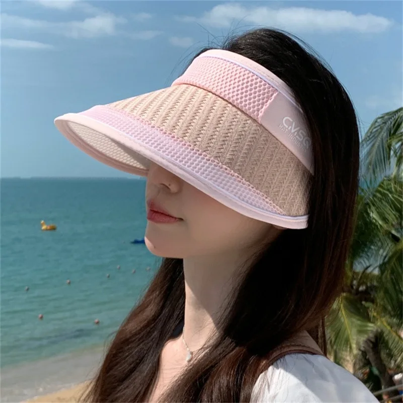 

Summer New Sunshade Hat - Korean Style, Fashion Empty Top hat, Anti-UV, Outdoor Large Brim, Face-Covering, Sun Hat,Sunscreen Hat