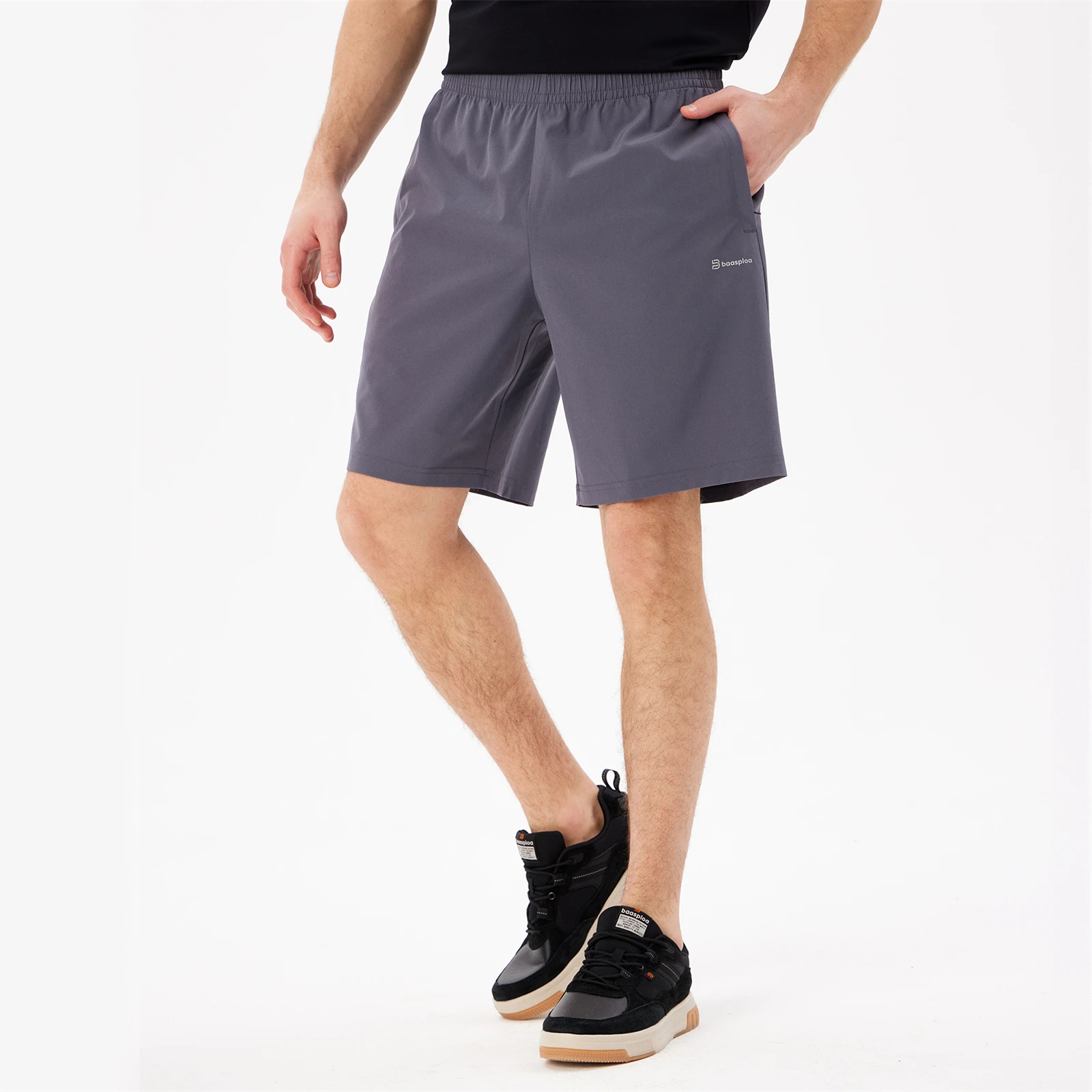 Baasploa Pantaloncini sportivi da uomo ad asciugatura rapida Pantaloni sportivi da fitness morbidi e traspiranti estivi Pantaloni elastici a cinque