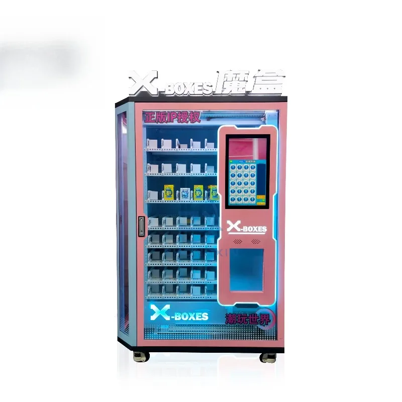 من السهل Restock هدايا الخدمة الذاتية على مدار 24 ساعة، آلة بيع صندوق سعيد محظوظ، آلة صندوق أعمى ذات سعة كبيرة