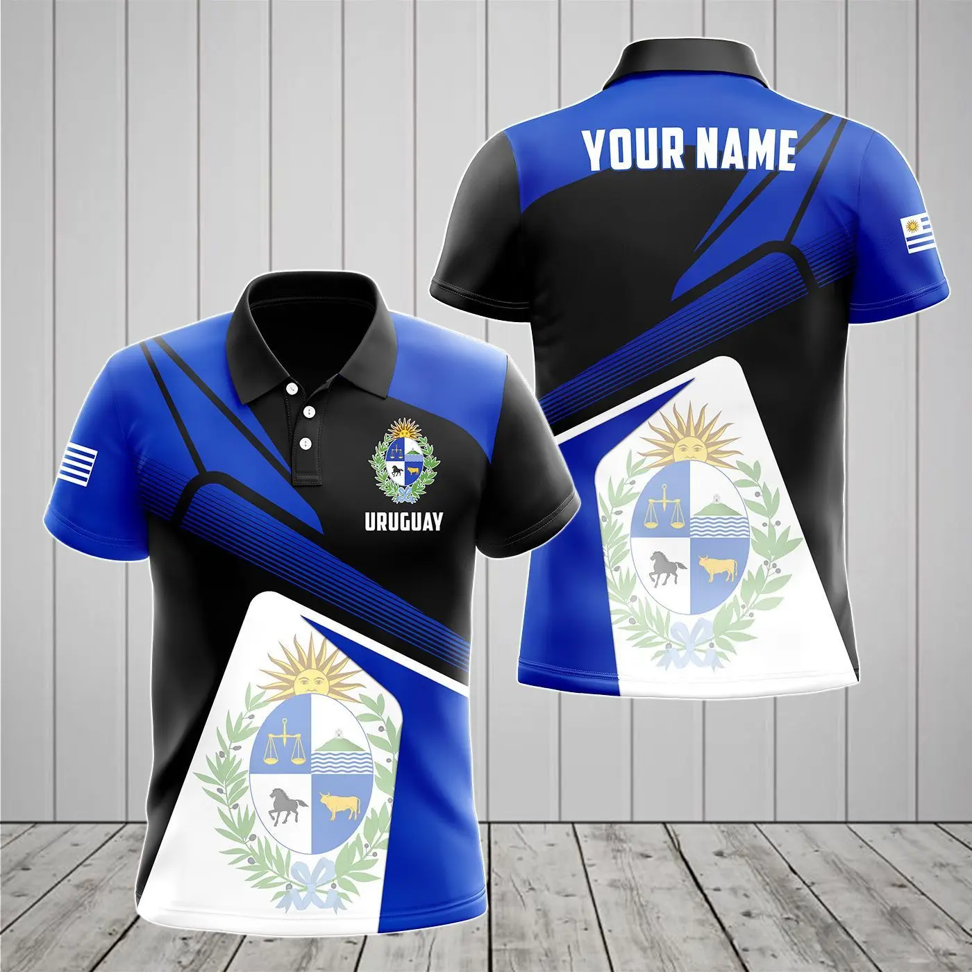 Customize Uruguay Speed Racing Polo Shirt Summer Unisex Casual Streetwear Loose Fast Dry Jersey Boys & Girls Oversize Sportswear