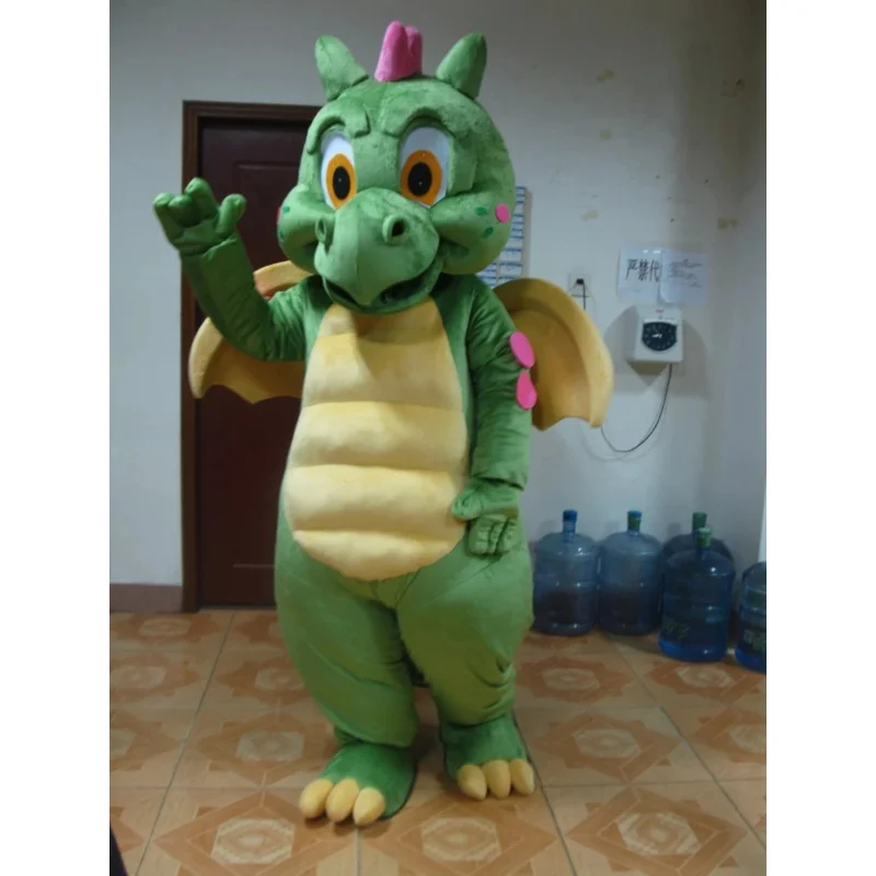 Disfraz de mascota dinosaurio verde para adulto, dragón, Halloween, carnaval, fiesta, Día de San Valentín, espectáculo de Anime divertido XC9072