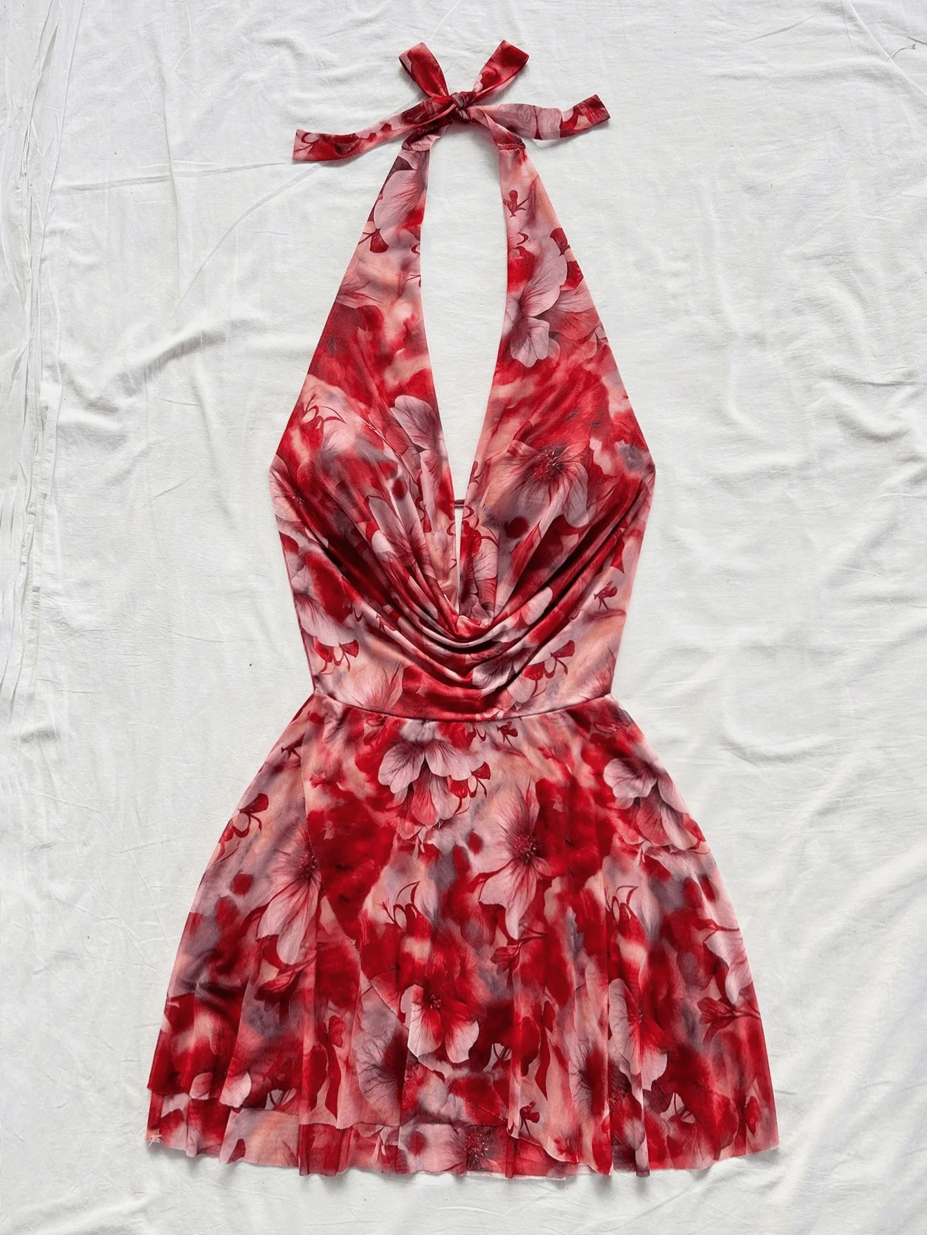 فستان فرنسي مطبوع راقي، منتج صيفي شعبي للنساء في عام 2025. تنورة قصيرة جديدة، اتجاه فستان التخسيس والعطلات #1