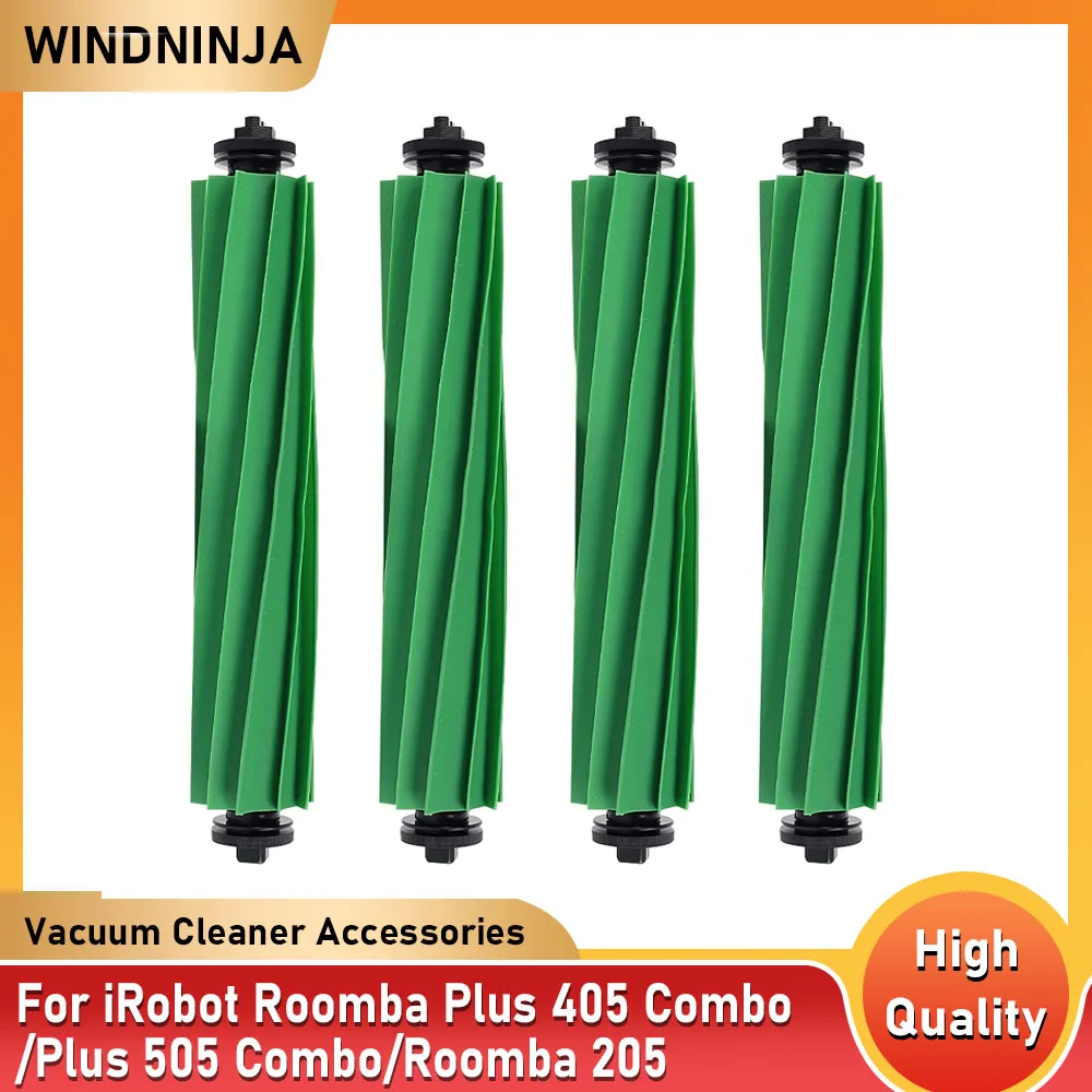 Cepillo principal de repuesto para robot aspirador iRobot Roomba Plus 405 Combo/Plus 505 Combo/Roomba 205, pieza de cepillo rodante de goma