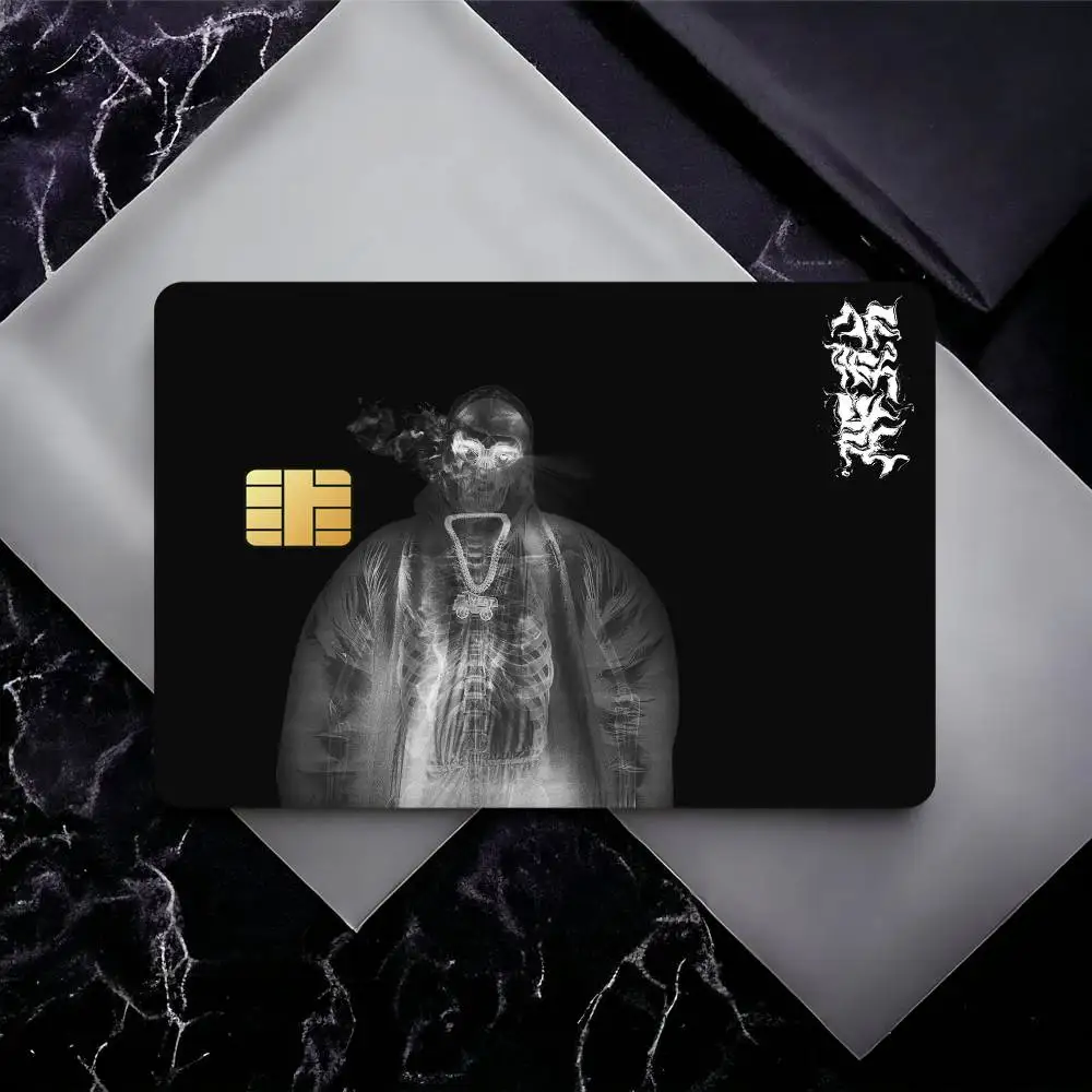 ملصقات جلدية لبطاقة الائتمان لمغني الراب Y-Yeat لبطاقة البنك والحافلة المتروية هدية مقاومة للماء