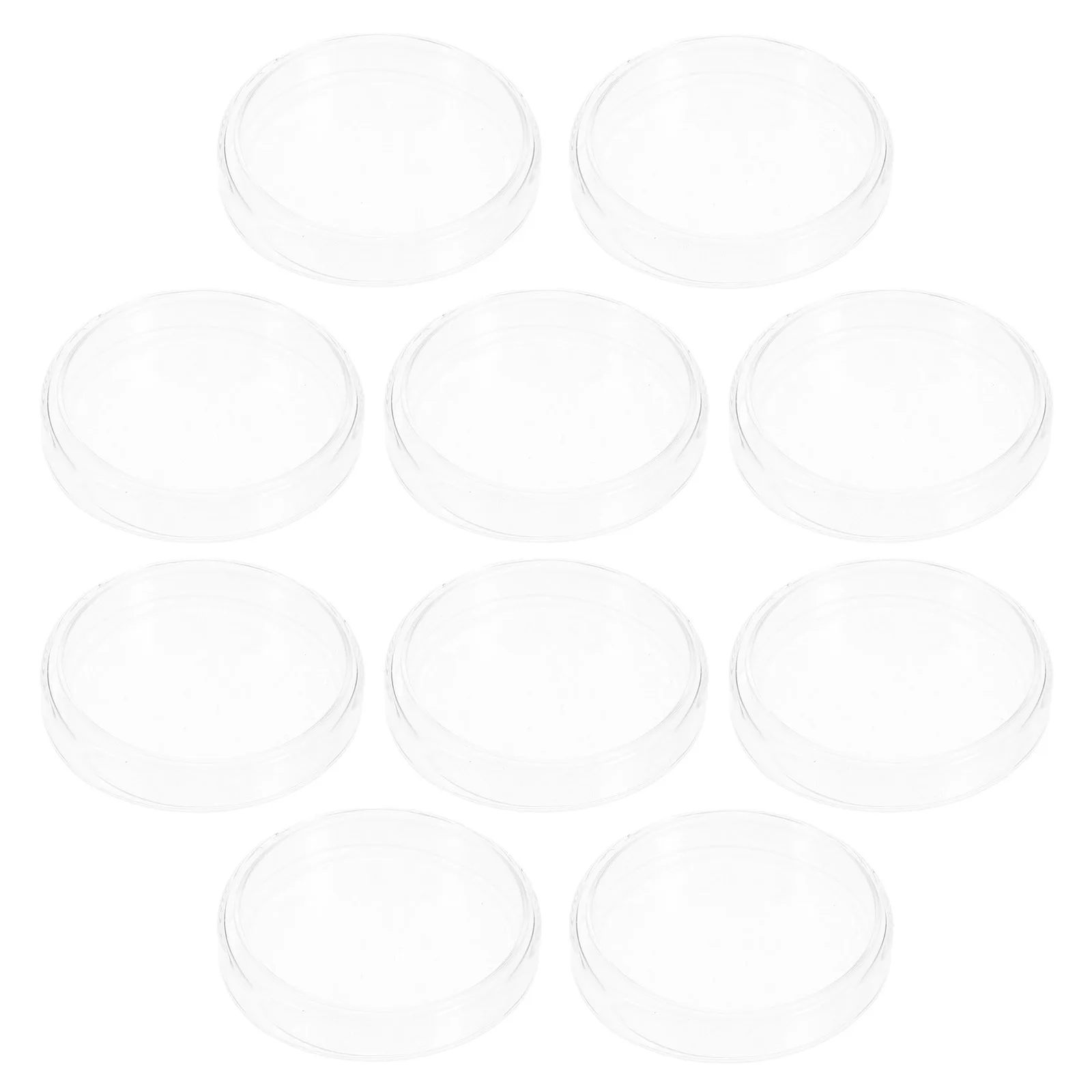 10Pcs Glass Petri Dishes 90Mm Borosilicate Reusable High Temperature Resistant Cell Culture Laboratory Experiment Plates Lids