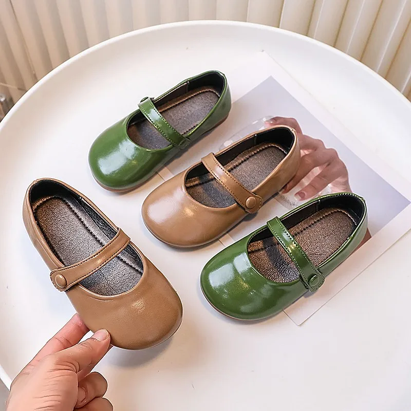 

New Kids Shoes Children Casual Shoes Baby Girls Princess Shoes Toddler Flats First Walker Moccasin Loafers Mary Jane