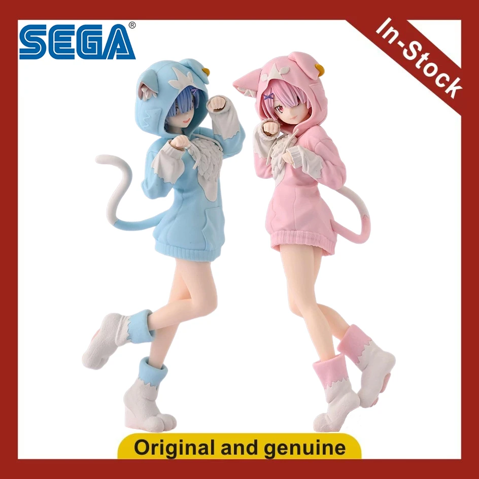 【ua】sega-luminasta-re-life-in-a-different-world-from-zero-rem-ram-furry-parka-suit-figure-model-toy-gift