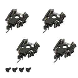 Evemodel 4pcs Model Railway N Scale 1:160 Bogies with Couplers 33