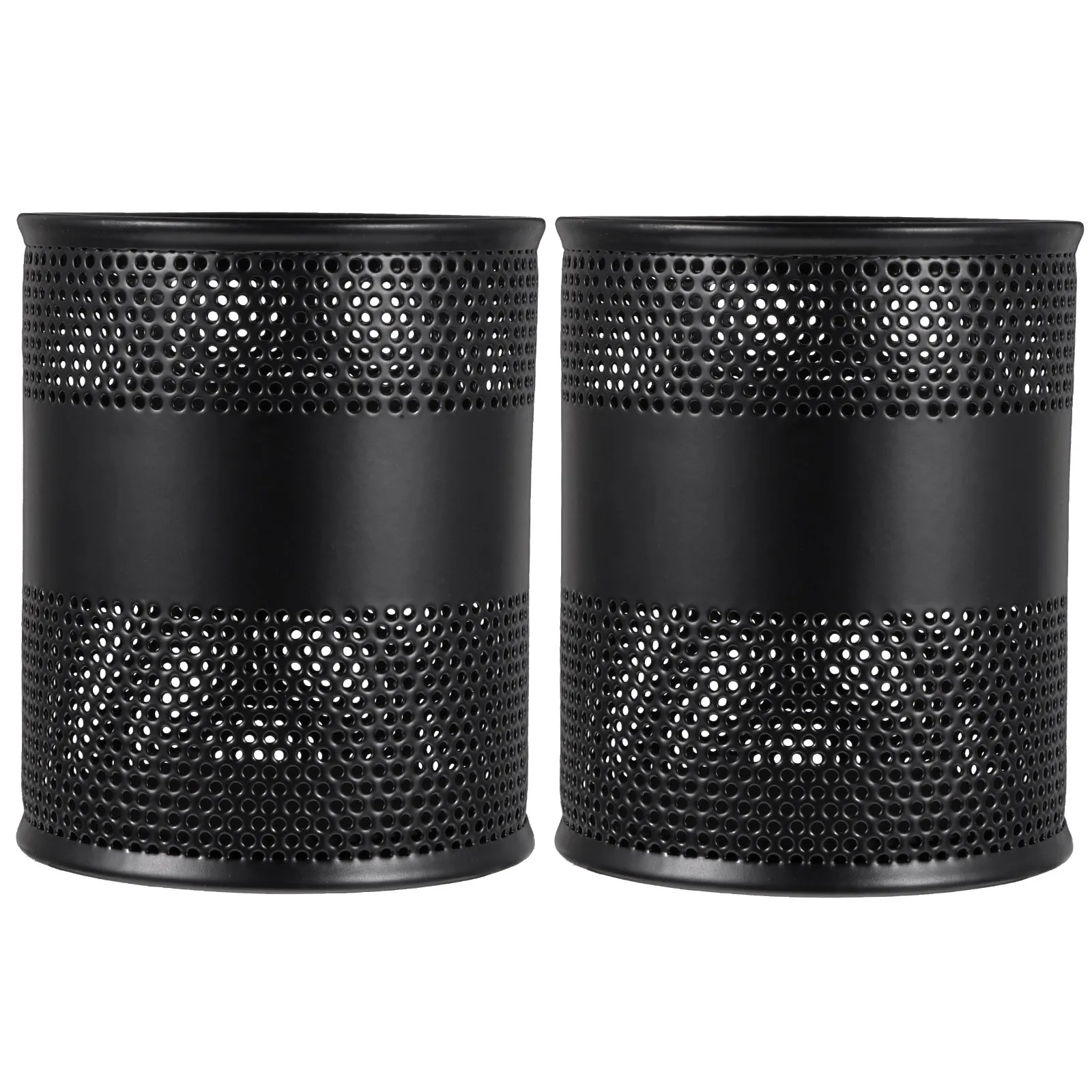 

Набор из 2 металлических подставок для ручек, многофункциональный настольный органайзер, круглая емкость для кистей, контейнер для канцелярских принадлежностей, подставка для ручек