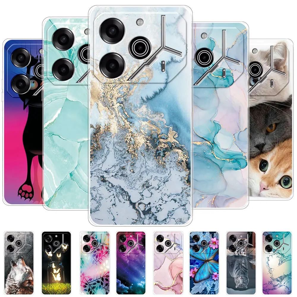 Für tecno pova 6 pro 5g li9 hülle klare weiche silikon telefon hülle für tecno pova 6 5g coque klare schutz abdeckung auf pova6pro funda