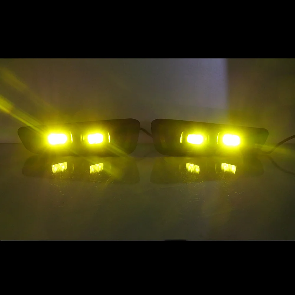 LED DRL Fog Light For Ford F150 2016-2020 Single Color Amber Light FL3Z15200A FL3Z15201A