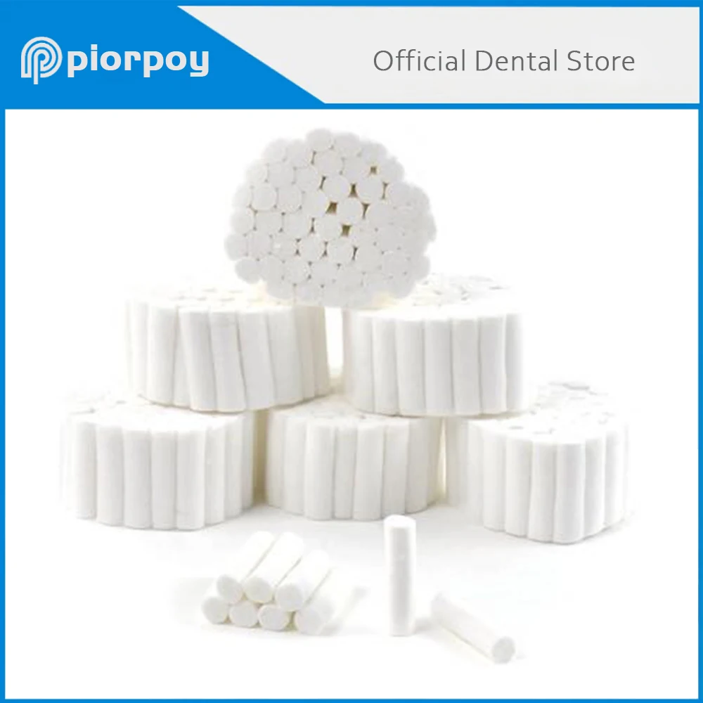 

PIORPOY 1000Pcs Dental Cotton Roll Disposable Dental Medical Surgical Cotton High Absorbent Dentist Material Teeth Whitening