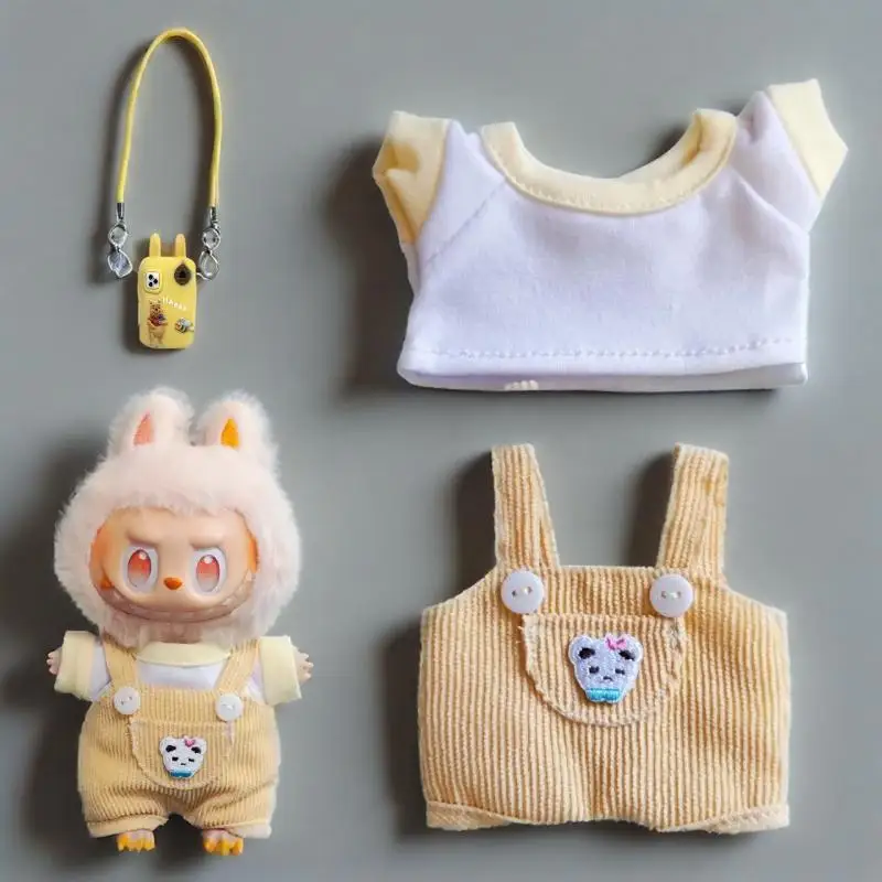 

Одежда 15/17 см для одежды Labubu, аксессуары, Корея Kpop Exo Labubu Idol, куклы, свитер с капюшоном, одежда, сделай сам, детский подарок, поясная сумка