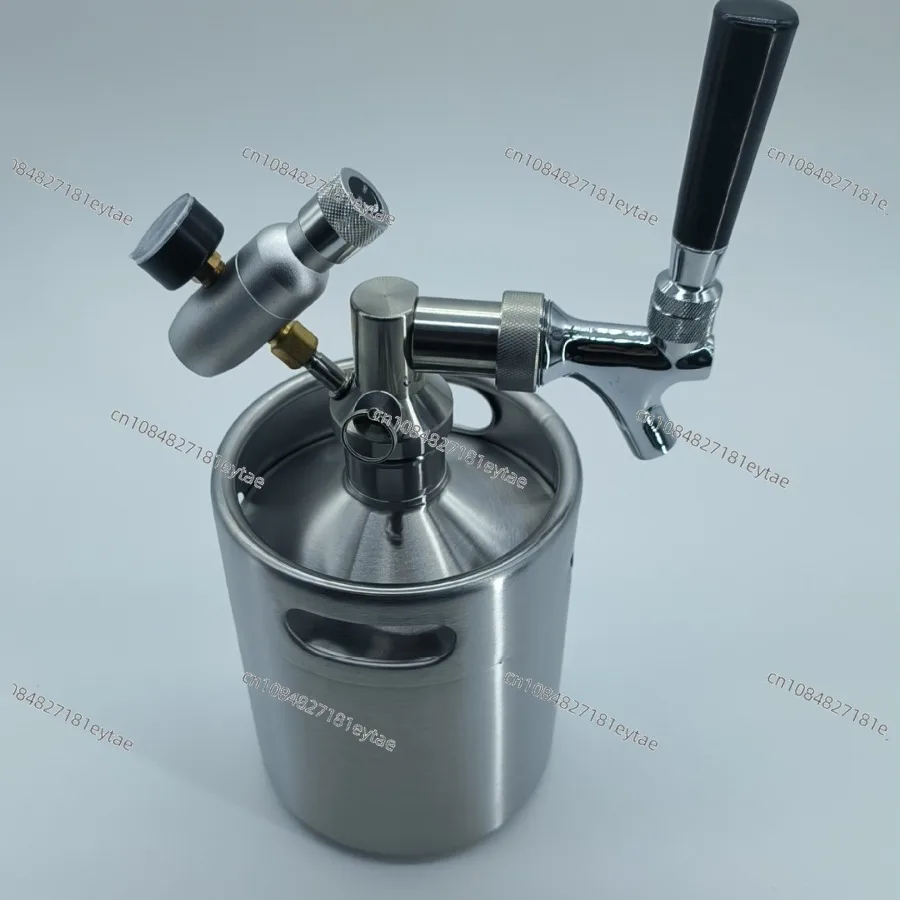 304 Stainless Steel Beer Keg, 20L/30L/50L Homebrew Dispenser with Draft Beer Tower & CO2 Regulator Kit