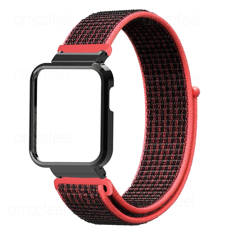 Estojo de nylon para Mi Watch Lite, Protetor de pulseira, Pulseira Miwatch Lite, Metal Protect Shell