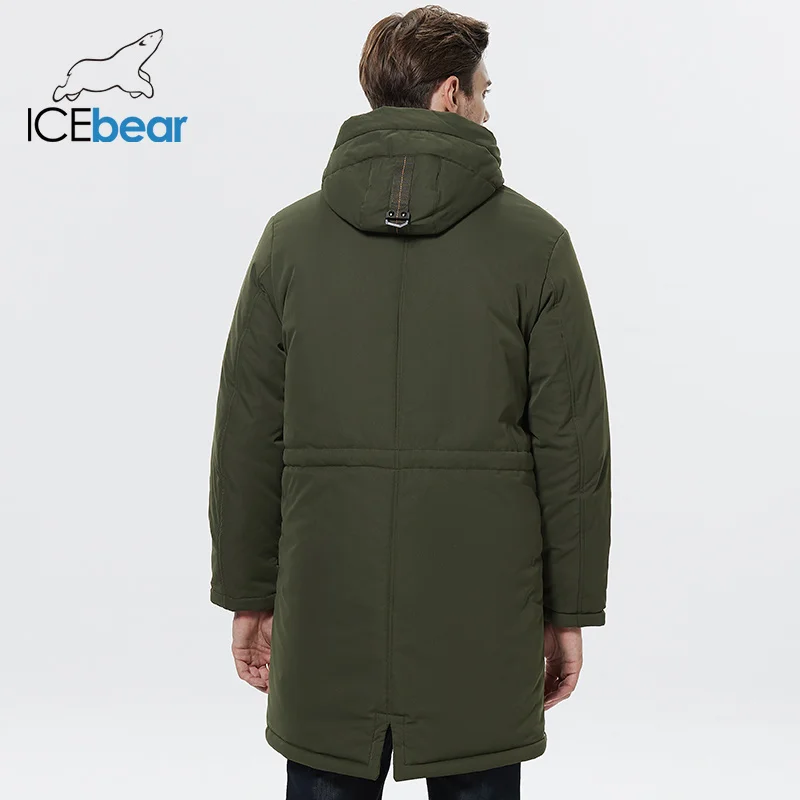 ICEbear-Casaco casual de algodão de comprimento médio masculino, casaco quente, parka à prova de vento, marca masculina, elegante, inverno, novo, 2022, MWC20887D