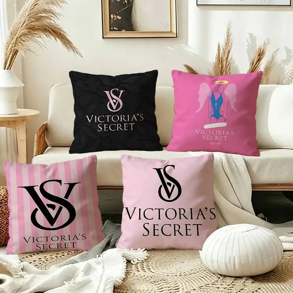 V-Victoria-logo-S-Secret Pillowcases Home Bedding Decorative Pillow Cover Wedding Super Soft Pillow Case