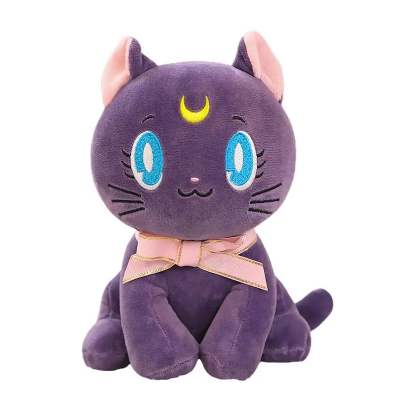 25cm Kawaii Moon Luna Cat Plush Toy Stuffed Animal Anime Moon Cat Doll Plush Pillow Boys Girls Soft Toys Children Birthday Gift