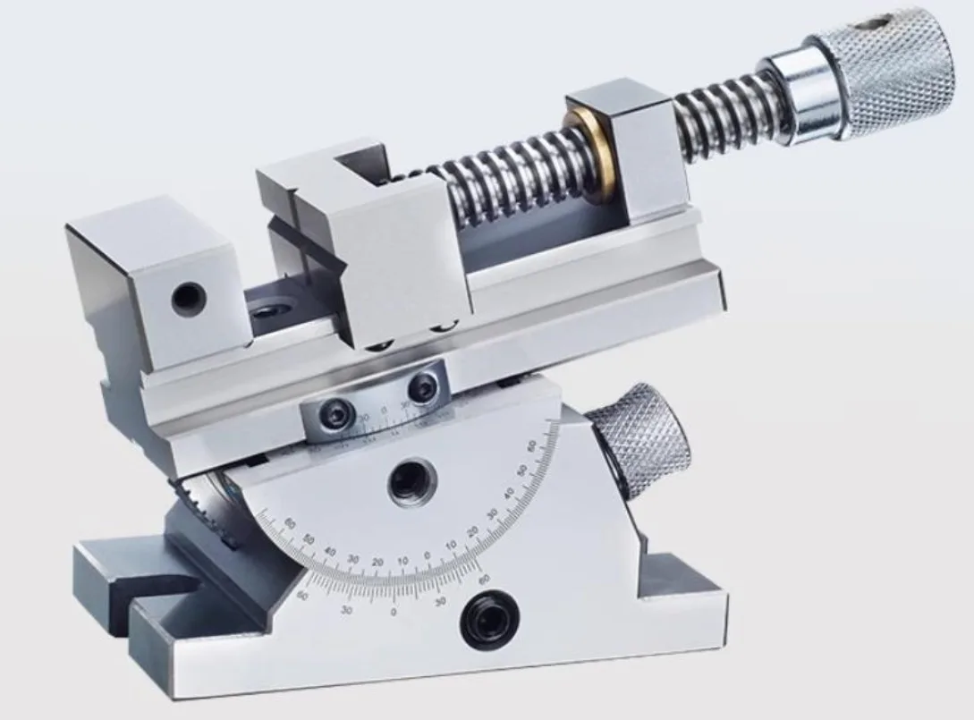 

Universal Flat Jaw Precision Vise, Rotating vise,3 inches, 360° Rotation Adjustable angle, Vertical tilt up to 50°