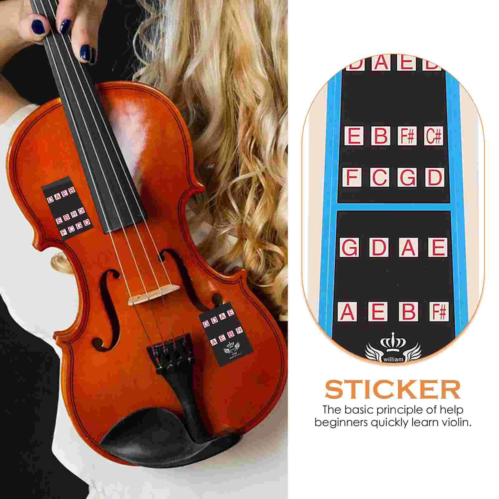 Violin Fingerboard Labels Intonation Stickers Guide for Fret No Product Fretboard