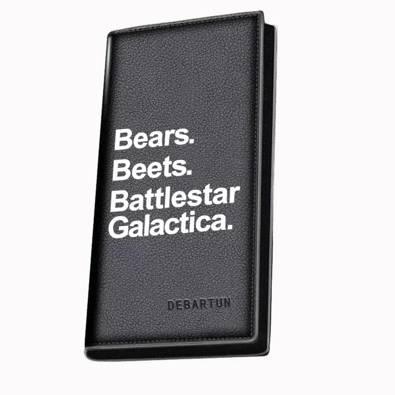 Bears Beets Battlestar Galactica. . Men's Long Wallets Business Stylish Printing Design Casual Use Christmas Valentine's Father'