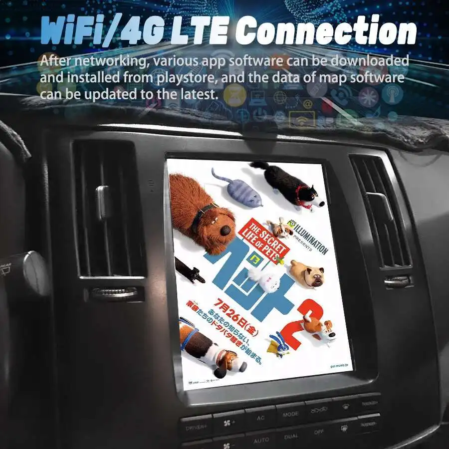 راديو السيارة لإنفينيتي FX FX35 FX45 2000-2010 أندرويد 14 شاشة Carplay الملاح مشغل فيديو الوسائط المتعددة وحدة رأس ستيريو تلقائي