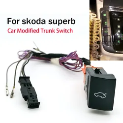 Car Rear Door Opening Closing Switch Trunk Switch Auto Rear Trunk Lid Tailgate Door Switch Button for SKODA SUPERB