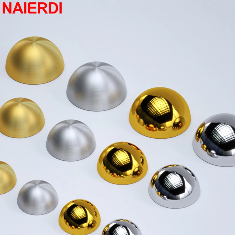 NAIERDI 4 Sets Stainless Steel Mirror Screws Billboard Decorative Screws with Caps Cover Nails Standoff Screws Glass Hardware