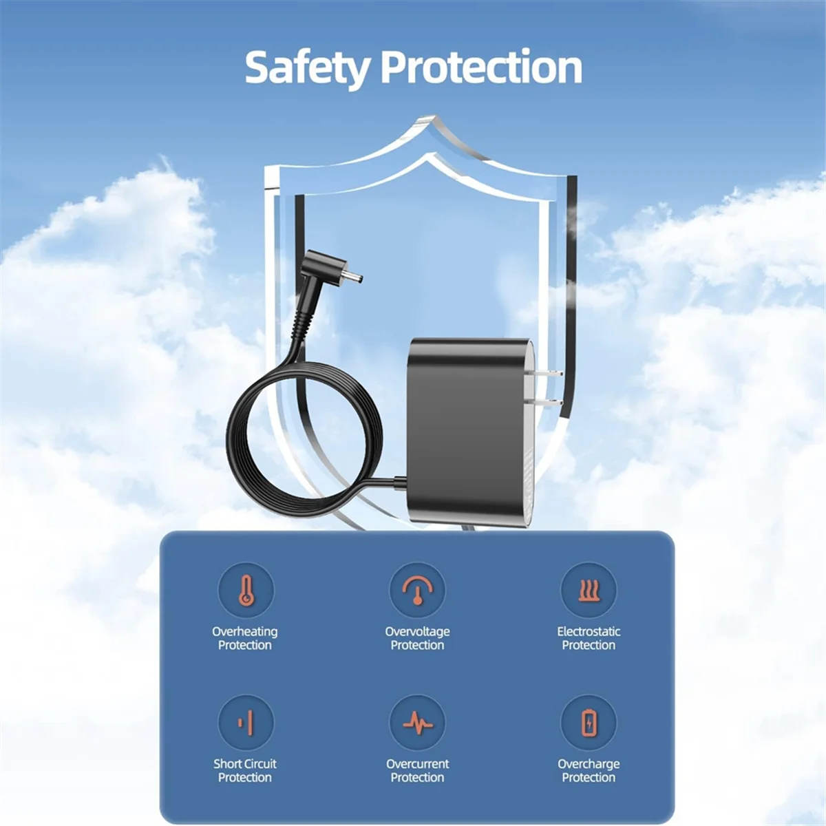 FZFZ 30.45V 電源コード交換用 V10 スリムコードレス掃除機アクセサリー充電電源コード米国プラグ