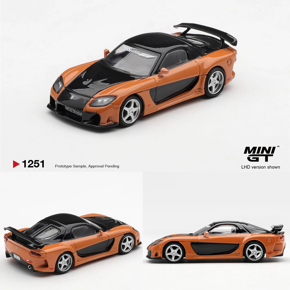 Vorverkauf MINIGT 1/64 Mazda RX-7 VeilSide Fortune Druckguss-Modellauto Blisterverpackung Hochleistungsmodell Geschenk für Jungen und Erwachsene