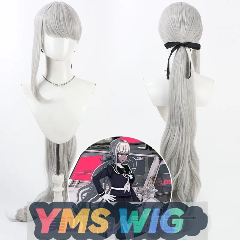 

【YMS WIG】100 Days Of War Final Defense Academy Kana Kanai Косплей Парик Серебристо-Белый Расширенный 1,2 м