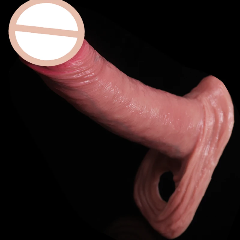 Reusable Realistic Penis Sleeve Extended Soft Dick Cover Real Silicone Dildo Delay Phallus Ejaculation Cock Sex Product For Men