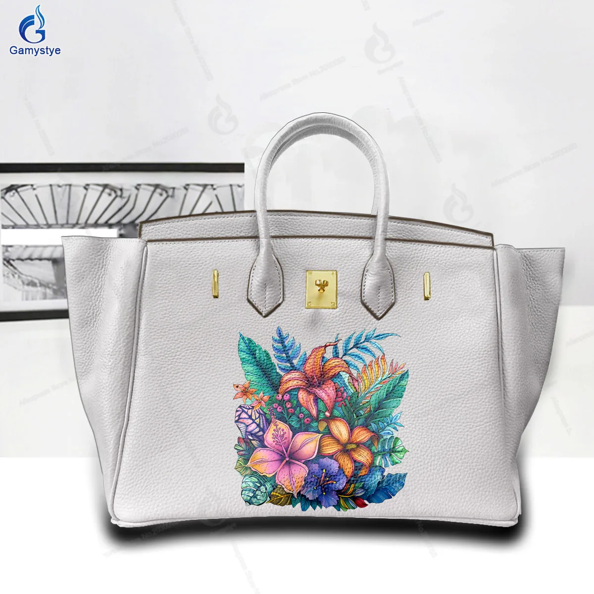 

Art Print Customize Totes Art Print Customize Totes Top Layer Cowhide Leather Women'S Shoulder Bags Purses Shopper Handbag Cross