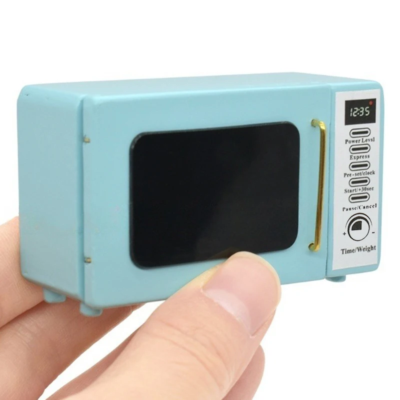 1:12 casa de muñecas en miniatura horno microondas modelo muñeca hogar cocina microondas escena decoración juguete casa de muñecas accesorios de comedor