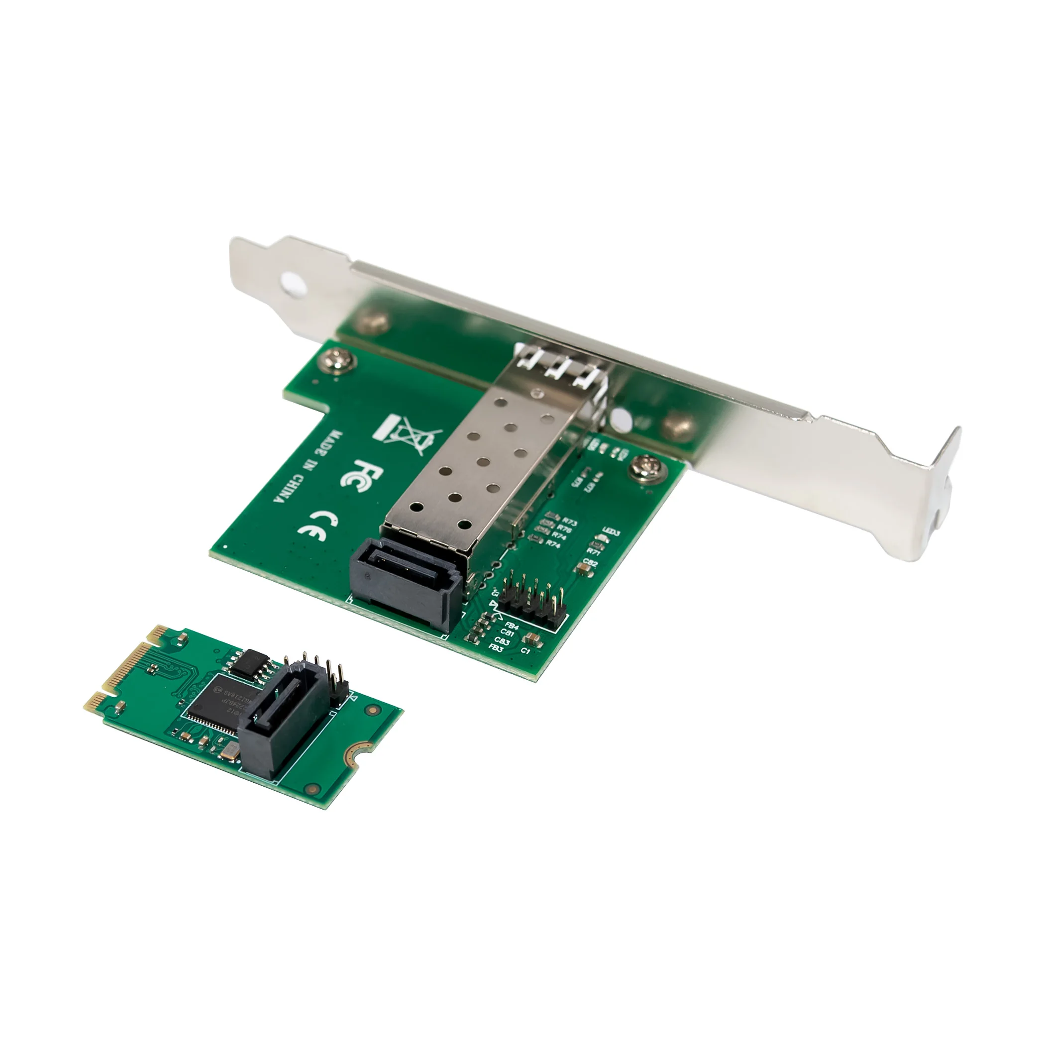 SUNWEIT ST7494 M.2 B+M I210 1GbE SFP Fiber Industrial NIC FPC Single Network Card for Server External Wired in Stock