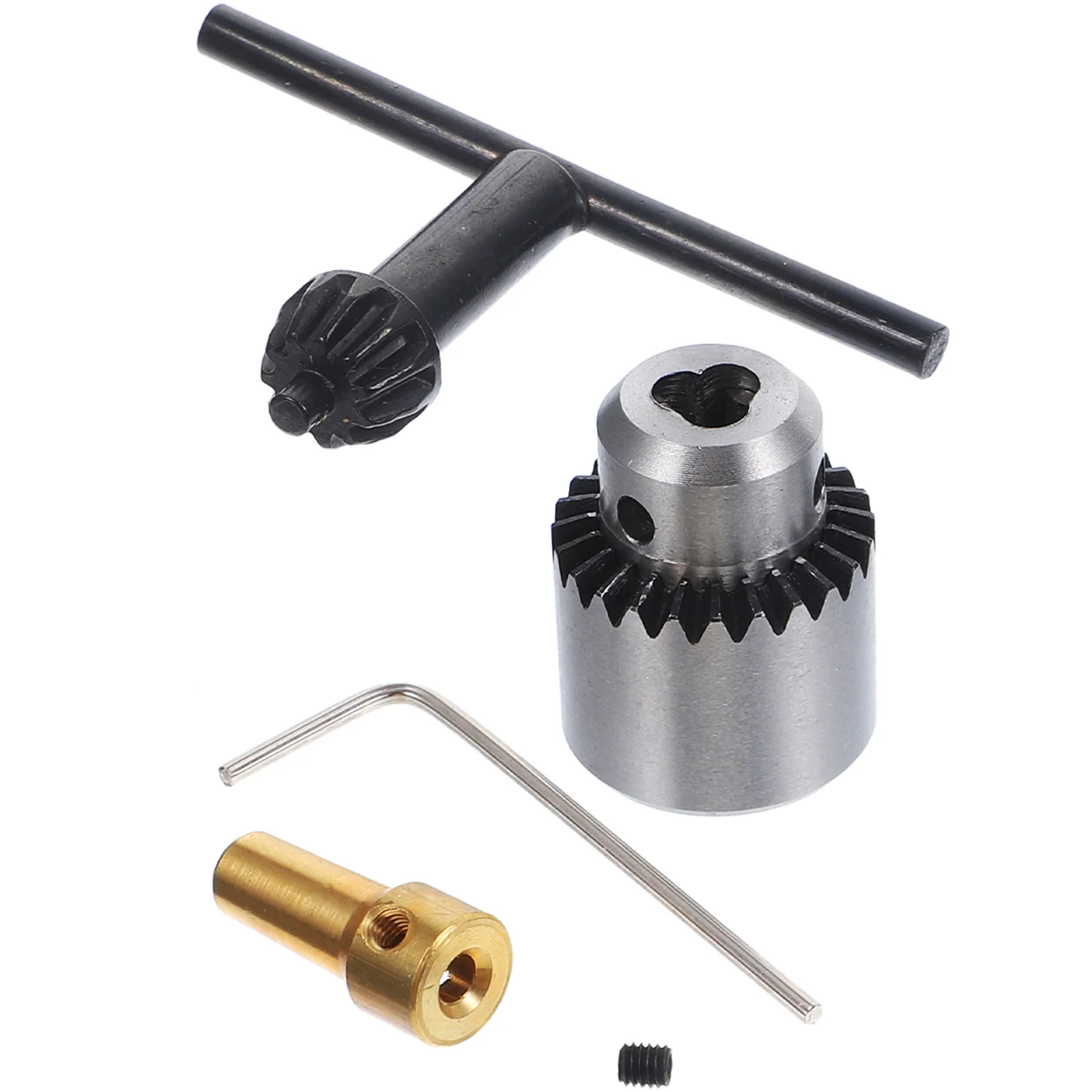

4pcs Mini Drill Chuck 0.3-4Mm Taper Mounted Metal Chuck Key Included Wear Resistant Lathe Electric Drill Milling Machine Tool