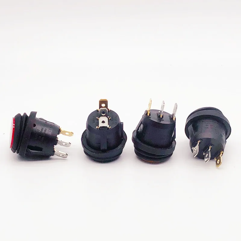 1/4 Pcs Mini Round Shape Waterproof Rocker Switch KCD1,ON/OFF,Electrical Equipment With Lighting Power,3Pin,6A 250VAC/10A 125VAC