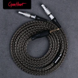 OPENHEART 16-rdzeniowy kabel słuchawek do ogniskowej utopii 4.4mm 2.5mm 6.35mm kabel XLR 2m 3m ulepszony kabel zbalansowany posrebrzany