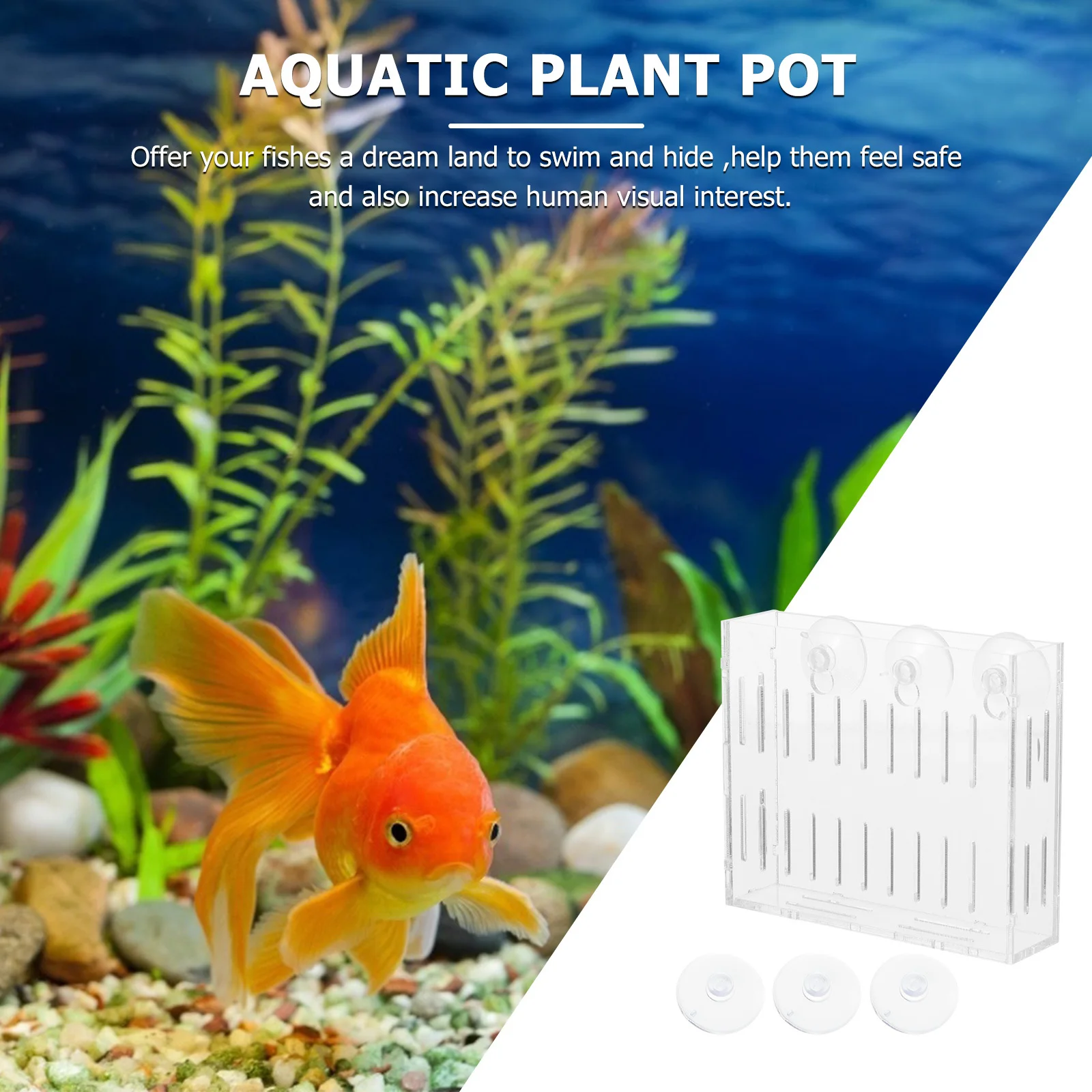 

Aquatic Water Plant Holder Holder With Suction Cup For Fish Tank Mini Water Plant Pot Aquarium Accessories