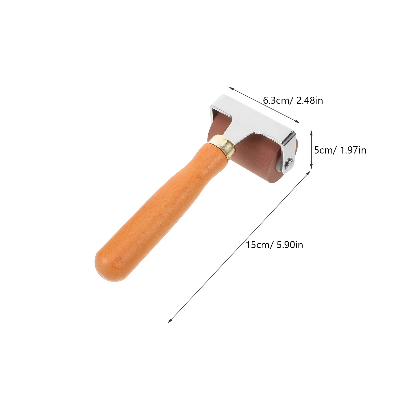 أسطوانة مطاطية من الفولاذ المقاوم للصدأ مقاس 6 بوصات لطلاء الطباعة أداة توزيع الحبر اليدوية #4